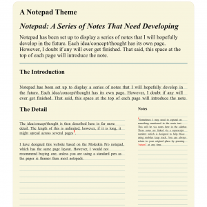 A Notepad Theme